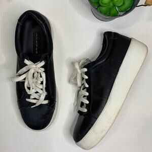 Steve Madden Black Lace-up Haris Platform Sneakers Shoes S-142 Size 10